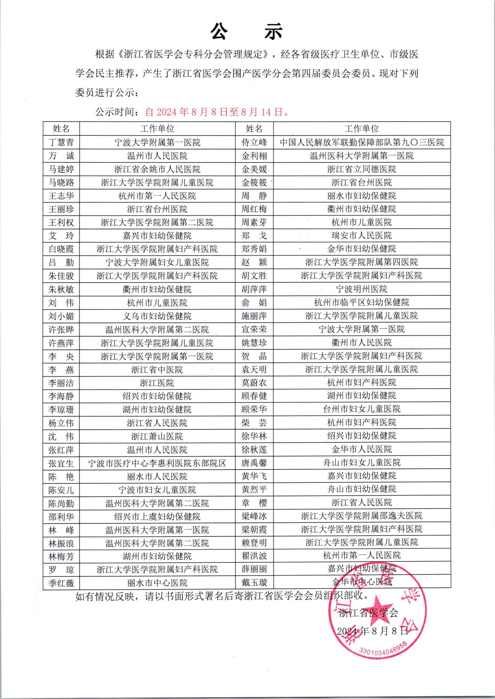 浙江省医学会围产医学分会第四届委员会委员名单公示_00.jpg